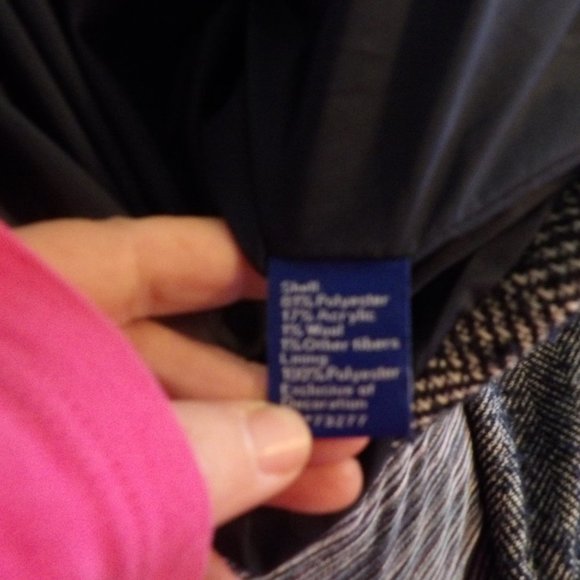 Apt 9 Frayed Edge Kiss Of Wool Zippered Blazer Sz L - Picture 6 of 6